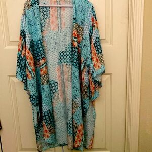 Haptics patchwork look kimono